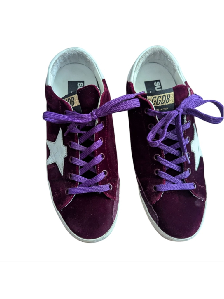 Golden Goose Deluxe Brand Golden Goose Superstar Plum Velvet White Dark Red Prun
